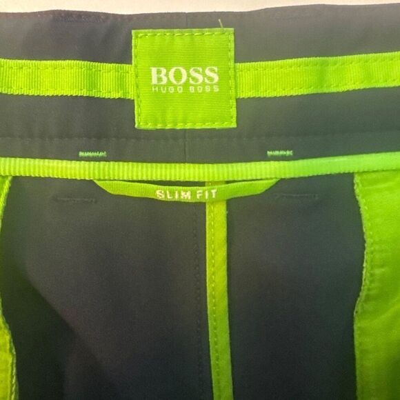 Hugo Boss Mens Slim Fit Navy Trousers Size 36/30 polyester - Picture 5 of 5
